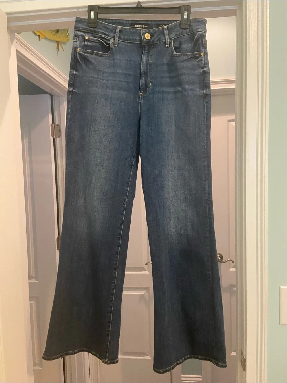 GUESS Women’s Palazzo High Faye Flare Jeans